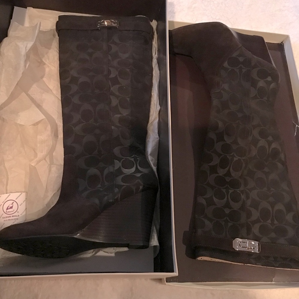 Coach Boots Dark Brown